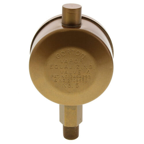 Gorton No. 5. 1/8" Straight Vapor Equalizing Valve