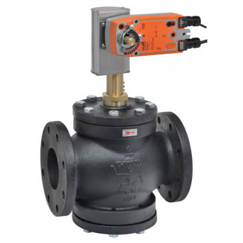2-1/2" 2-Way Spring Return Globe Valve Assembly 24VAC/DC (65 Cv)
