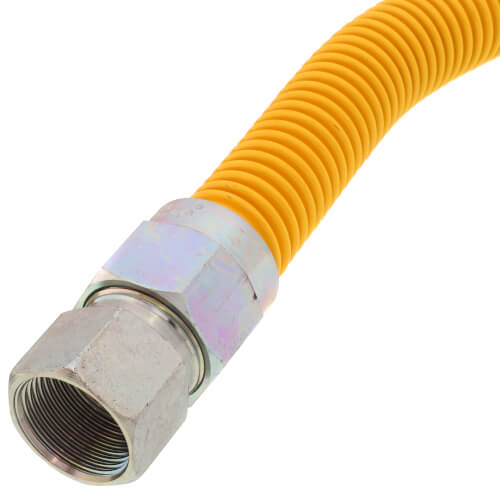 Main product image of 3/4" ID (7/8" OD) Yellow Coated Stainless Steel Gas Connector w/ 3/4" FIP x 3/4" MIP Fittings (36" Length)