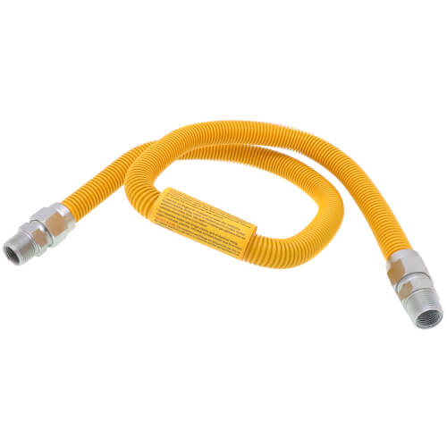 Main product image of 3/4" ID (7/8" OD) Yellow Coated Stainless Steel Gas Connector w/ 3/4" MIP Fittings (48" Length)