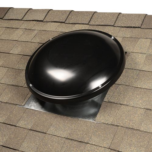 Main product image of Master Flow Roof Mount Power Attic Vent w/ T-Stat - Black (1500 CFM), ERV6BL
