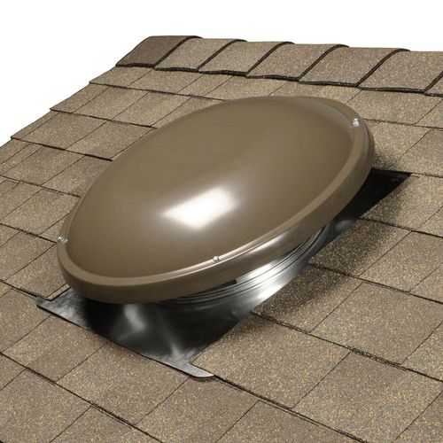Main product image of Master Flow Roof Mount Power Attic Vent w/ Combo H-Stat/T-Stat  - Weathered Wood (1500 CFM), ERV6WW