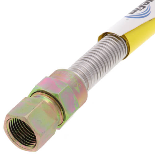 1/2" ID (5/8" OD) Stainless Steel Gas Connector 1/2" MIP X 1/2" FIP (12" Length)