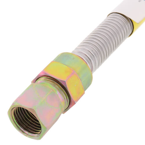 Main product image of 1/2" ID (5/8" OD) Stainless Steel Gas Connector 1/2" MIP x 1/2" FIP (18" Length)