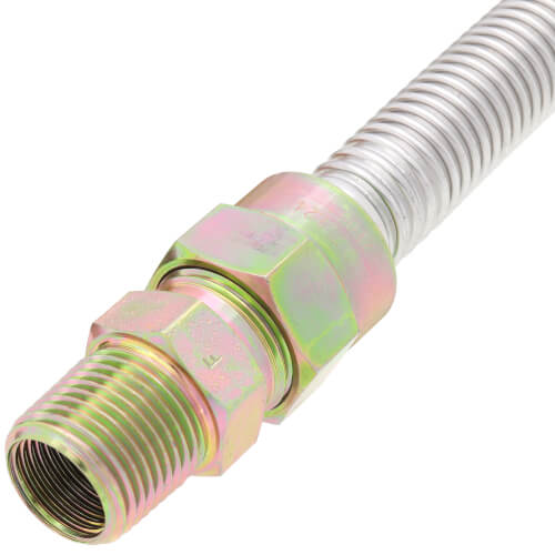1/2" ID (5/8" OD) Stainless Steel Gas Connector 1/2" MIP X 1/2" MIP (18" Length)