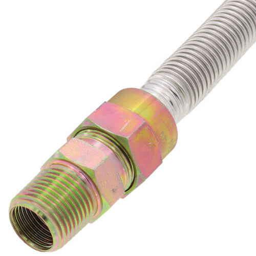 Main product image of 1/2" ID (5/8" OD) Stainless Steel Gas Connector 1/2" MIP x 1/2" MIP (36" Length)