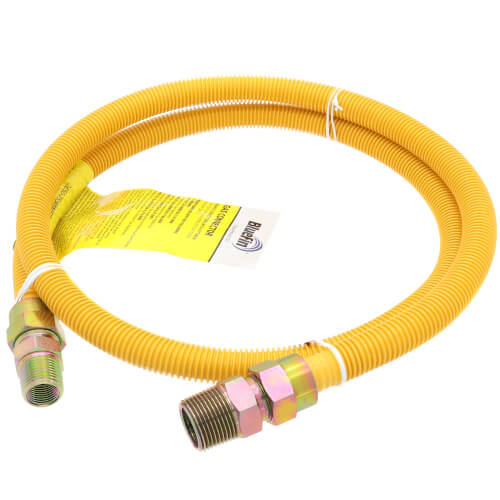 Main product image of 1/2" ID (5/8" OD) Coated Stainless Steel Gas Connector w/ 3/4" x 1/2" MIP Fittings (60" Length)
