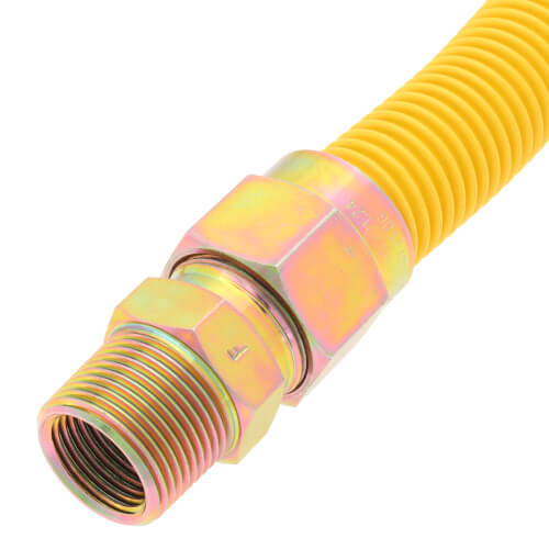 Main product image of 3/4" ID (7/8" OD) Coated Stainless Steel Gas Connector w/ 3/4" MIP Fittings (48" Length)