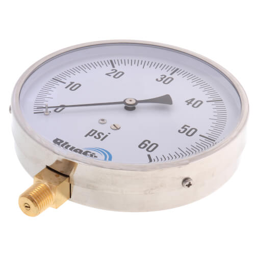 Main product image of 4.5" Contractor Pressure Gauge, Bottom Mount (0-60 PSI)