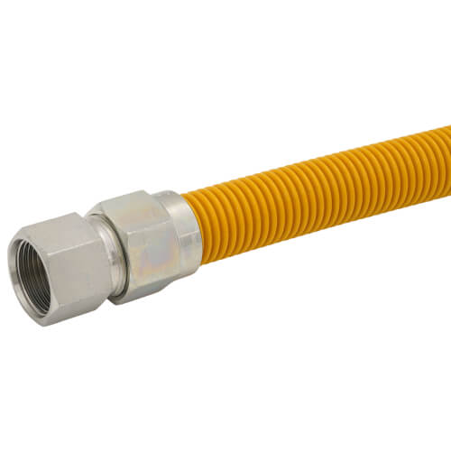 Main product image of 3/4" ID (7/8" OD) Coated Stainless Steel Gas Connector w/ 3/4" FIP x 3/4" MIP Fittings (18" Length)