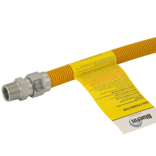 Main product image of 3/4" ID (7/8" OD) Coated Stainless Steel Gas Connector w/ 3/4" FIP x 3/4" MIP Fittings (36" Length)