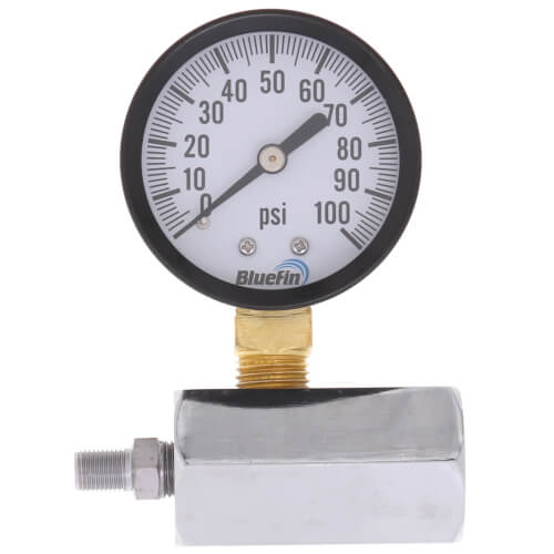 2" Economy Gas Test Pressure Gauge (0-100 PSI)