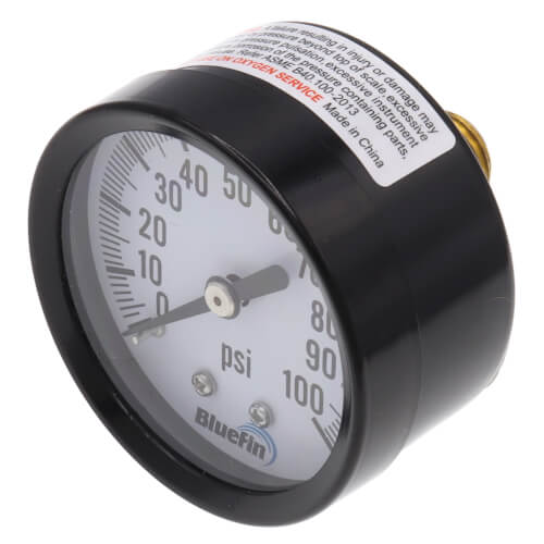 Main product image of 2" Pressure Gauge, Back Mount (0-100 PSI)