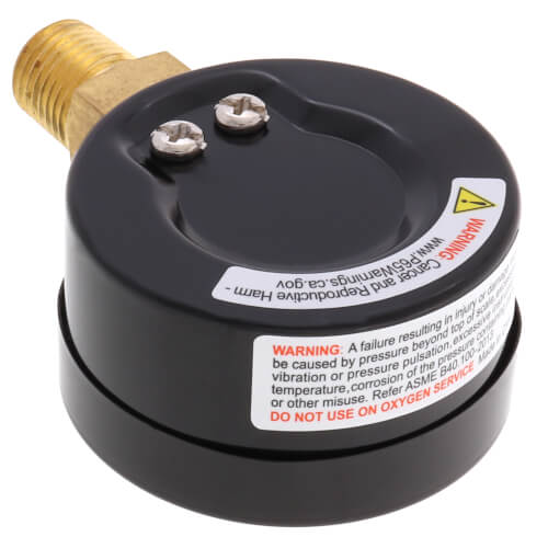 Main product image of 2" Dual Scale Economy Pressure Gauge, Bottom Mount (0-60 PSI)