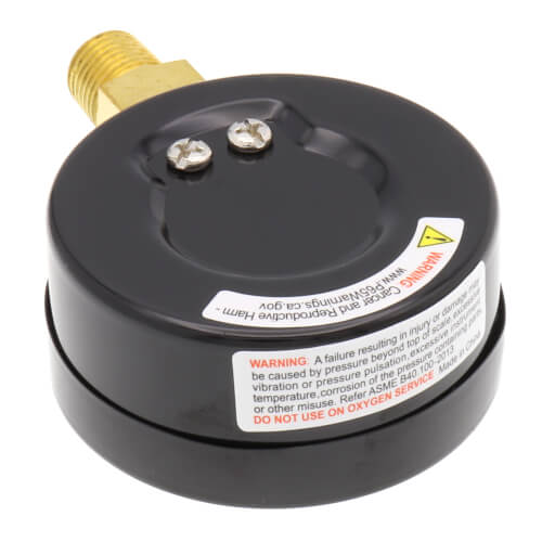 Main product image of 2.5" Dual Scale Economy Pressure Gauge, Bottom Mount (0-100 PSI)