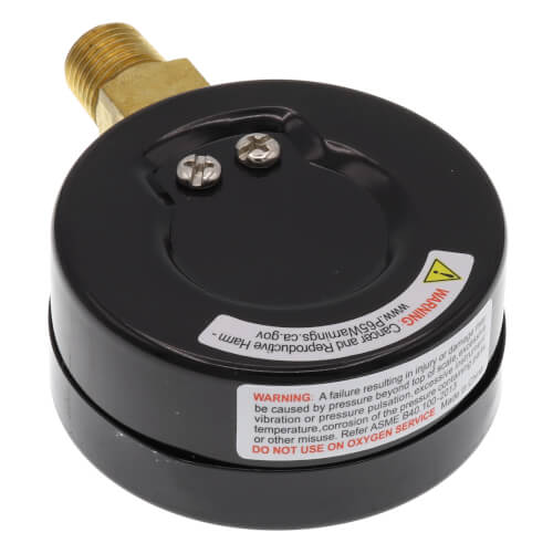 Main product image of 2.5" Dual Scale Economy Pressure Gauge, Bottom Mount (0-15 PSI)