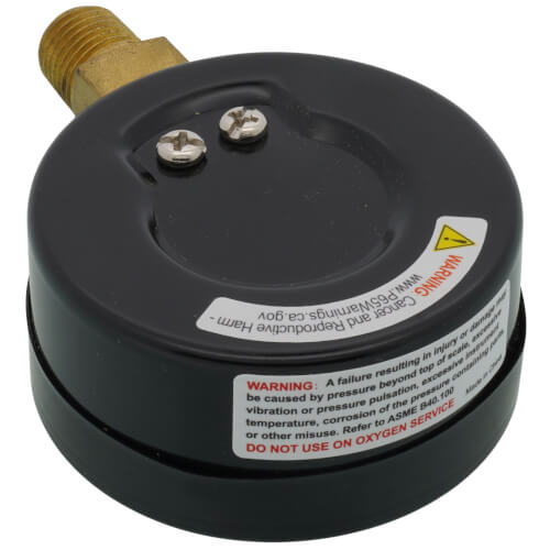 Main product image of 2.5" Dual Scale Economy Pressure Gauge, Bottom Mount (0-60 PSI)