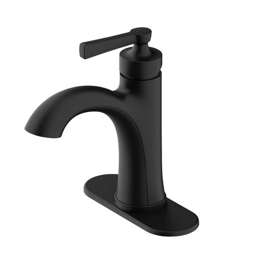 Main product image of Northerly Single Handle Bathroom Faucet w/ 50/50 Touch-Down Drain (Satin Black), D225079BS