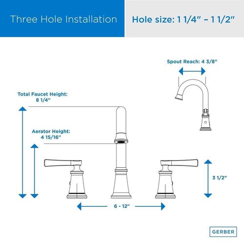 Main product image of Northerly 2 Handle Widespread Bathroom Faucet w/ 50/50 Touch-Down Drain (Satin Black), D304179BS