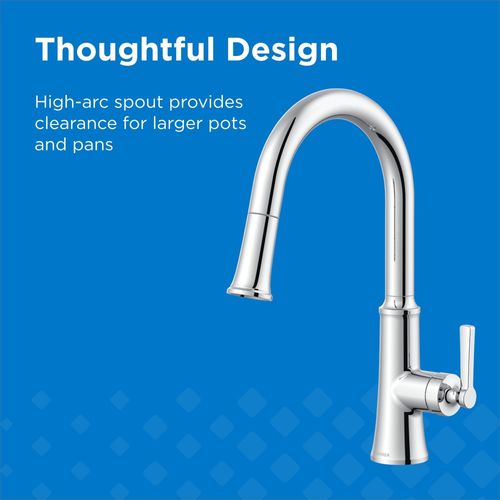 Main product image of Northerly Single Handle Pull-Down Kitchen Faucet (Chrome), D454079
