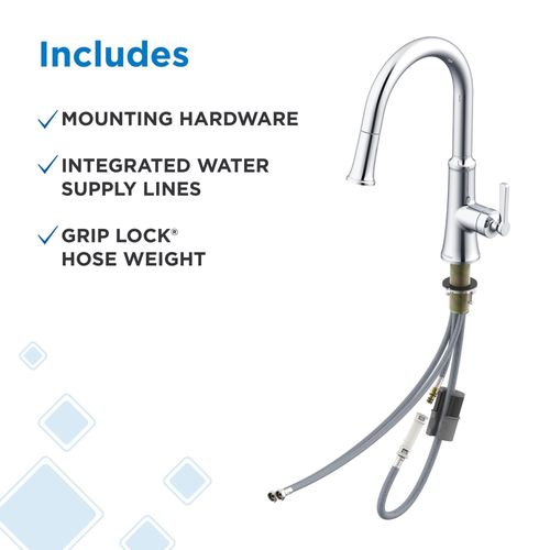 Main product image of Northerly Single Handle Pull-Down Kitchen Faucet (Chrome), D454079