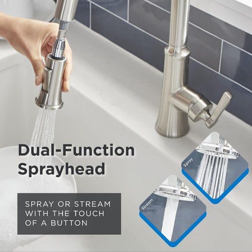 Main product image of Northerly Single Handle Pull-Down Kitchen Faucet (Stainless Steel), D454079SS