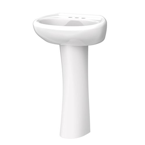 Main product image of Maxwell 4" Centers Petite Pedestal Bathroom Sink, Sink Basin Only (White), G0012504