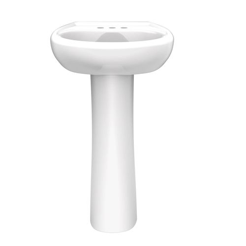 Main product image of Maxwell 4" Centers Petite Pedestal Bathroom Sink, Sink Basin Only (White), G0012504