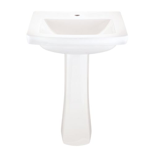 Main product image of Burr Ridge 24" Pedestal Bathroom Sink Top Single Hole, Pedestal Not Included (White), G0012512