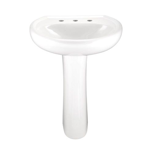 Main product image of Maxwell Pedestal Bathroom Sink Top 25.2"x20.5" 8"CC, Pedestal Not Included (White), G0012518