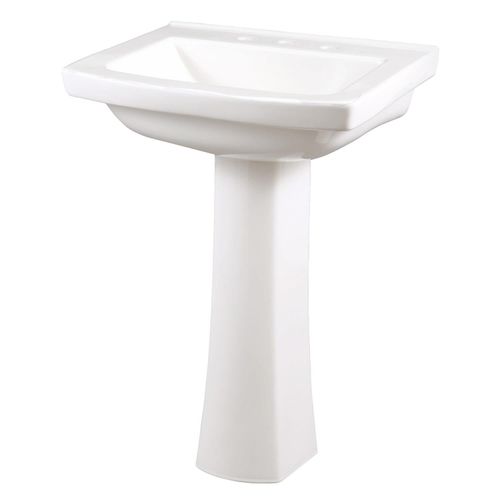 Main product image of Burr Ridge 24" Pedestal Bathroom Sink Top 8" CC, Pedestal Not Included (White), G0012519