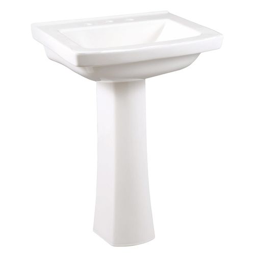 Main product image of Burr Ridge 24" Pedestal Bathroom Sink Top 8" CC, Pedestal Not Included (White), G0012519