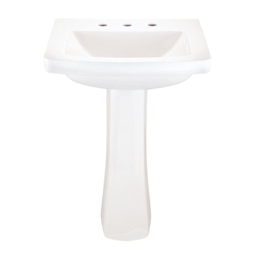 Main product image of Burr Ridge 24" Pedestal Bathroom Sink Top 8" CC, Pedestal Not Included (White), G0012519