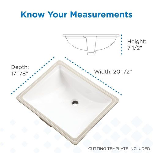 Main product image of Logan Square Rectangular Standard Undercounter Bathroom Sink (White), G0012760