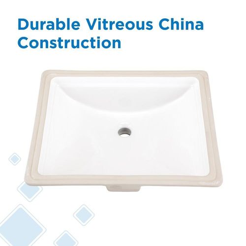Main product image of Logan Square Rectangular Standard Undercounter Bathroom Sink (White), G0012760