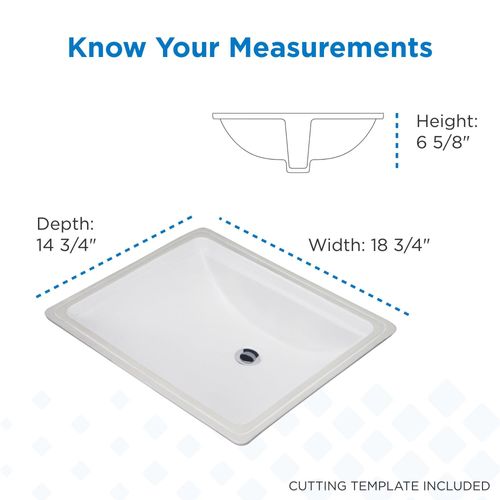 Main product image of Logan Square Rectangular Petite Undercounter Bathroom Sink (White), G0012765