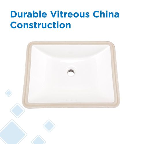 Main product image of Logan Square Rectangular Petite Undercounter Bathroom Sink (White), G0012765