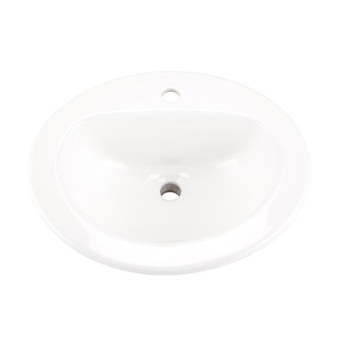 Main product image of Maxwell Oval Single Hole Self-Rimming Bathroom Sink (White), G0012831CH