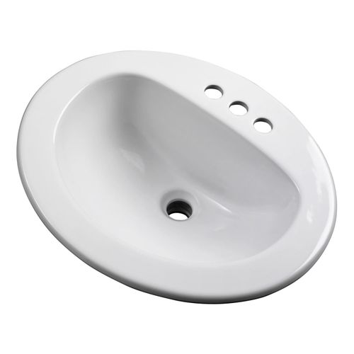 Main product image of Maxwell Oval 4" Centers Self-Rimming Bathroom Sink (White), G0012834CH