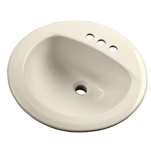 Main product image of Maxwell Self-Rimming Drop-In Bathroom Sink 19" Round 4"CC in Trapezoid Carton (Biscuit), G001288409CH