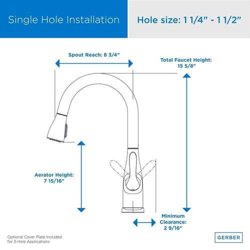 Main product image of Viper Single Handle Pull-Down Kitchen Faucet (Stainless Steel), G0040164SS
