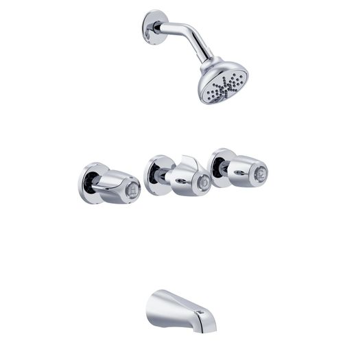 Main product image of Classics 3 Handle 11 Inch Centers Tub & Shower Fitting (Chrome), G004713083