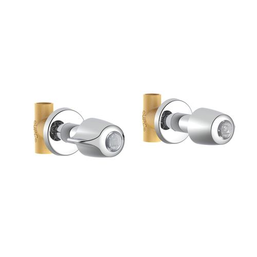 Main product image of Classics Straight Pattern Trim & Compression Valves w/ 3/4" Sweat Connections, Metal Handles, Hot & Cold Stems (Chrome), G004777183