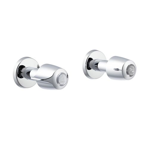 Main product image of Classics Straight Pattern Trim & Compression Valves w/ 3/4" Sweat Connections, Metal Handles, Hot & Cold Stems (Chrome), G004777183