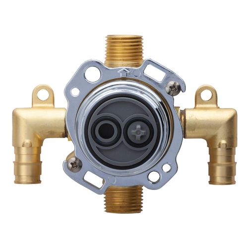 Main product image of Treysta Tub & Shower Valve - Vertical Inputs WITHOUT Stops - Cold Expansion Pex (Rough Brass), G00GS527