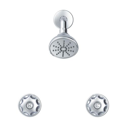 Main product image of Classics 2 Metal Fluted Handle Sliding Sleeve Threaded Escutcheon Shower Only Fitting w/ IPS/Sweat Connections (Chrome), G0748220