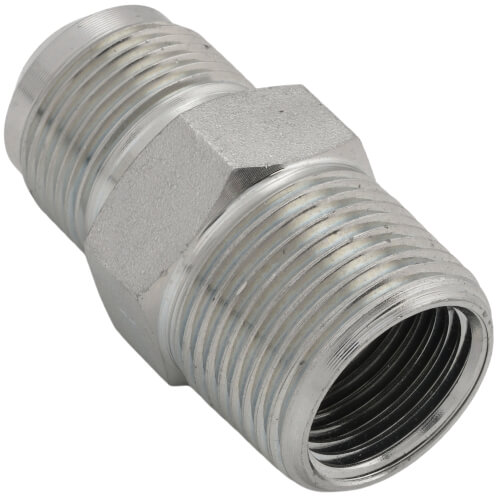 Main product image of 3/4" MIP Male Gas Adapter w/ 5/8" OD Flare, 1/2" FIP Tapped (Steel)