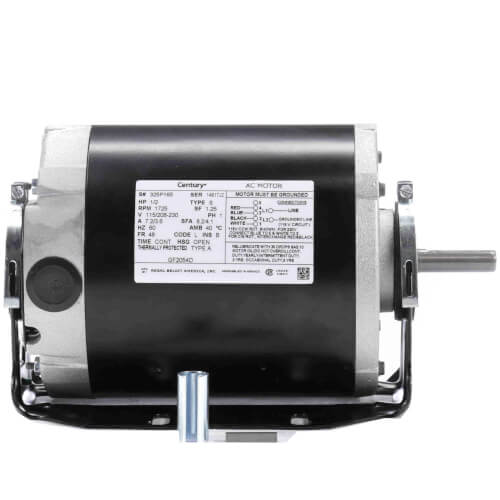 5-5/8" Split Phase Resilient Base Sleeve Bearing Motor (115/208-230V, 1725 RPM, 1/2 HP)