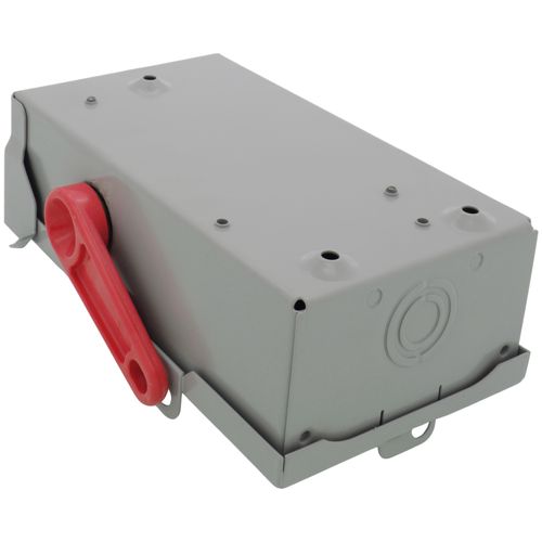 Main product image of 30A Low-Voltage VBII Double-Break Enclosed Fused Safety Switch, 2-Pole/3-Wire, NEMA 1 Enclosure (240V)
