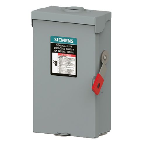 Main product image of PLUS Series General Duty Fusible Safety Switch, 2-Pole, Type VBII, 240V, 30A (Type 1)